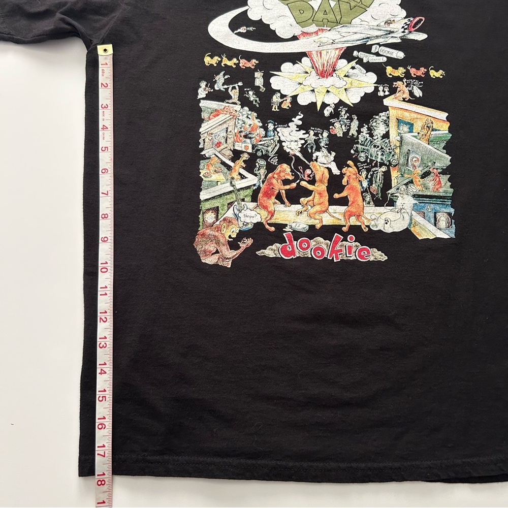 Green Day Dookie Short Sleeve Crew Neck Black Cotton Band Concert T-Shirt XL - Picture 5 of 6